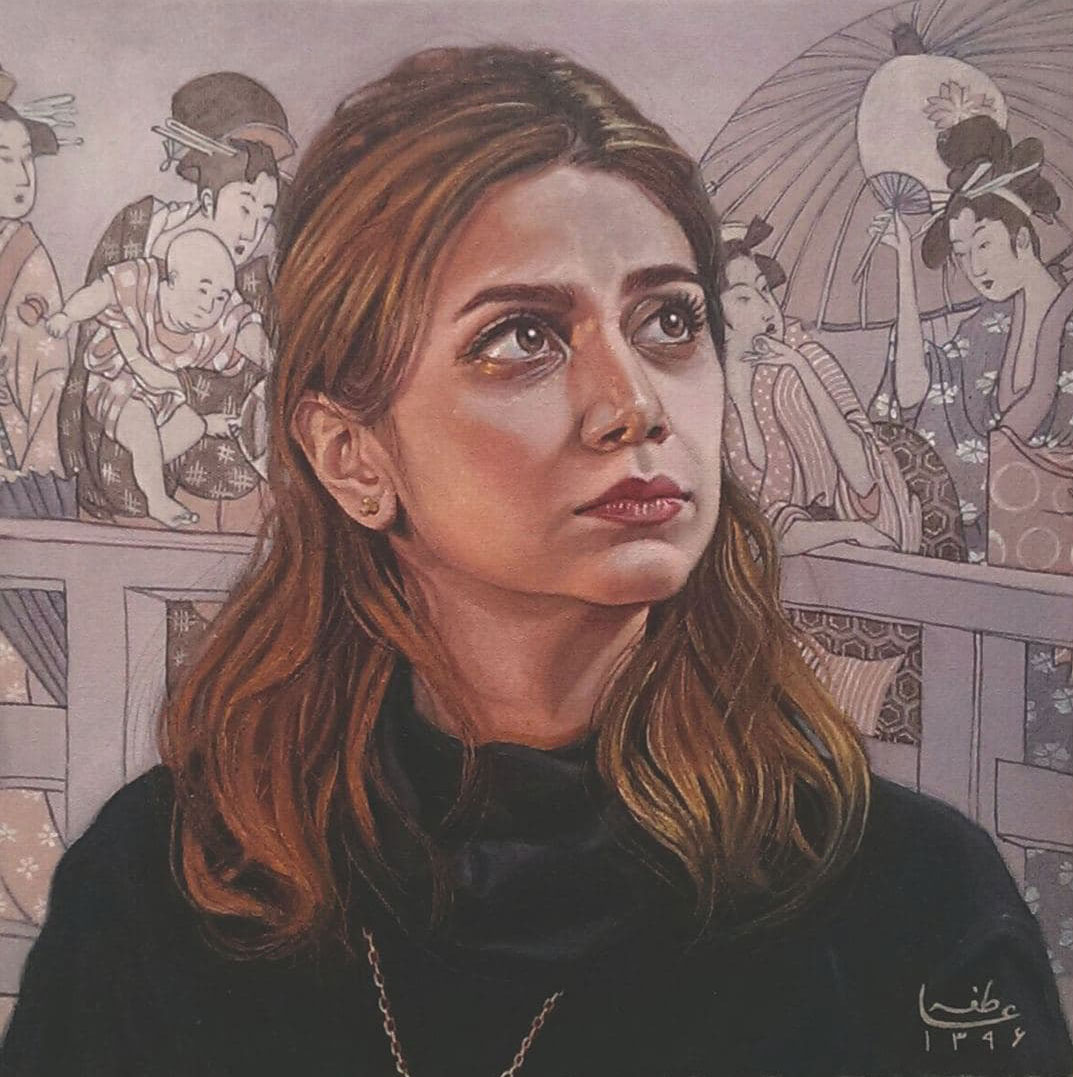 Atefeh Ghasemi nia . Untitle . oil on canvas . 30*30cm. 2018