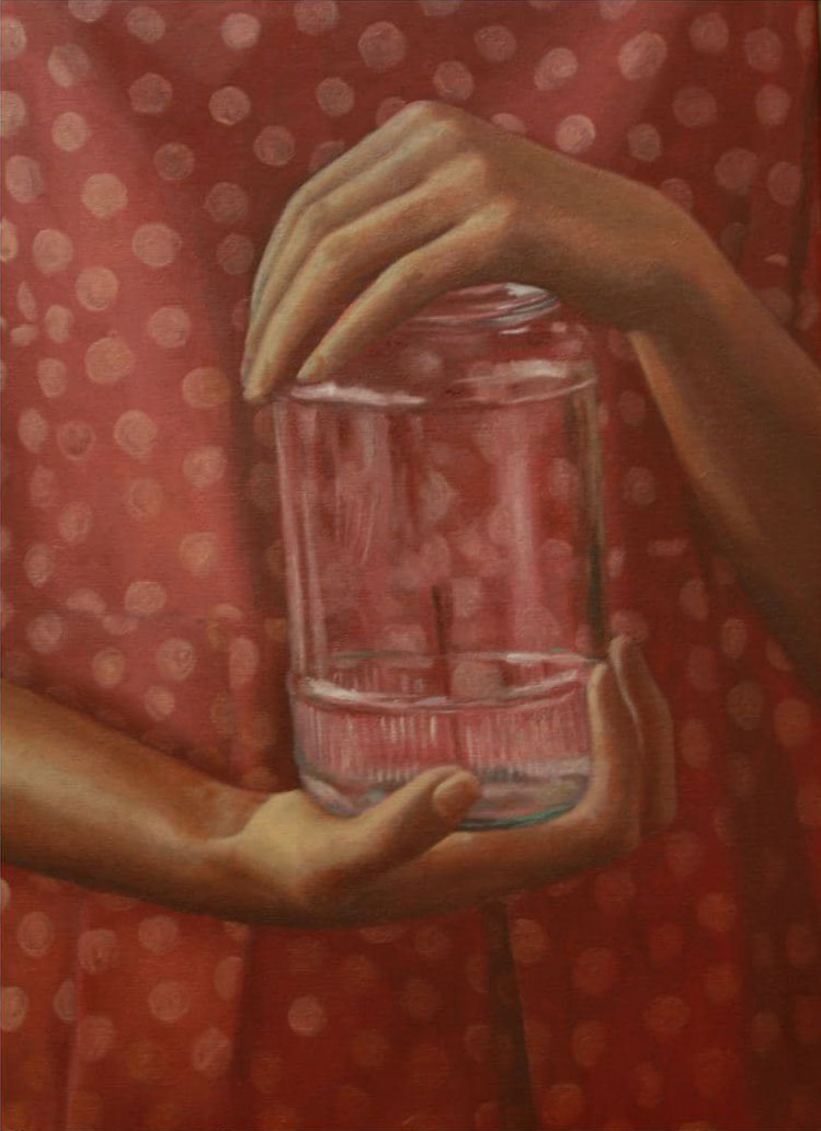 Azam Golkar capacitiy series . oil on canvas . 35*25cm. 2018