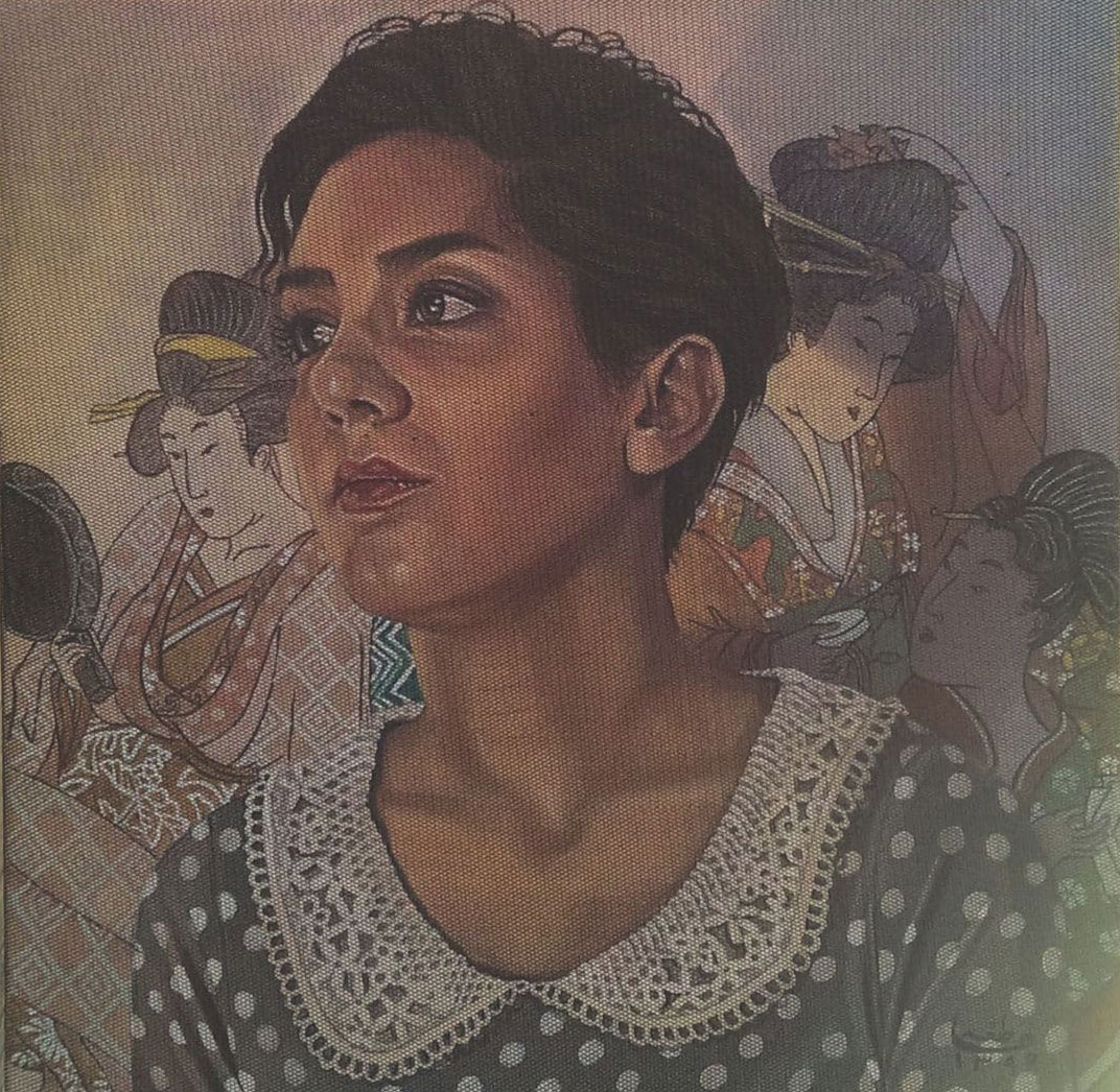 Atefeh Ghasemi nia . Untitle . oil on canvas . 30*30cm. 2018