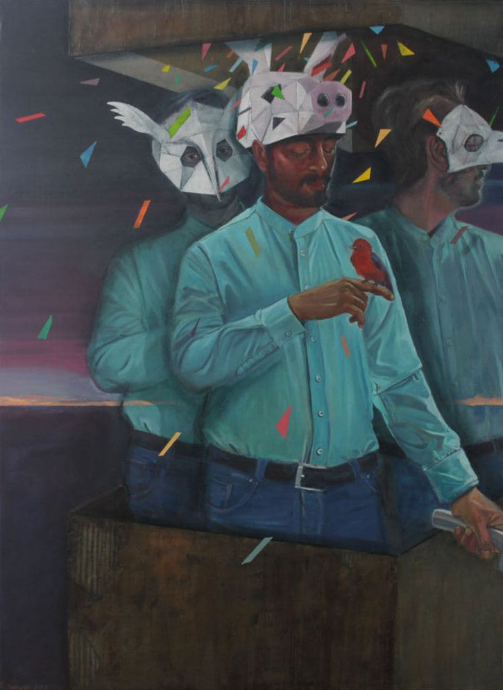 Reza Arabgari . Untitle . oil on canvas . 100*70cm. 2017-2018