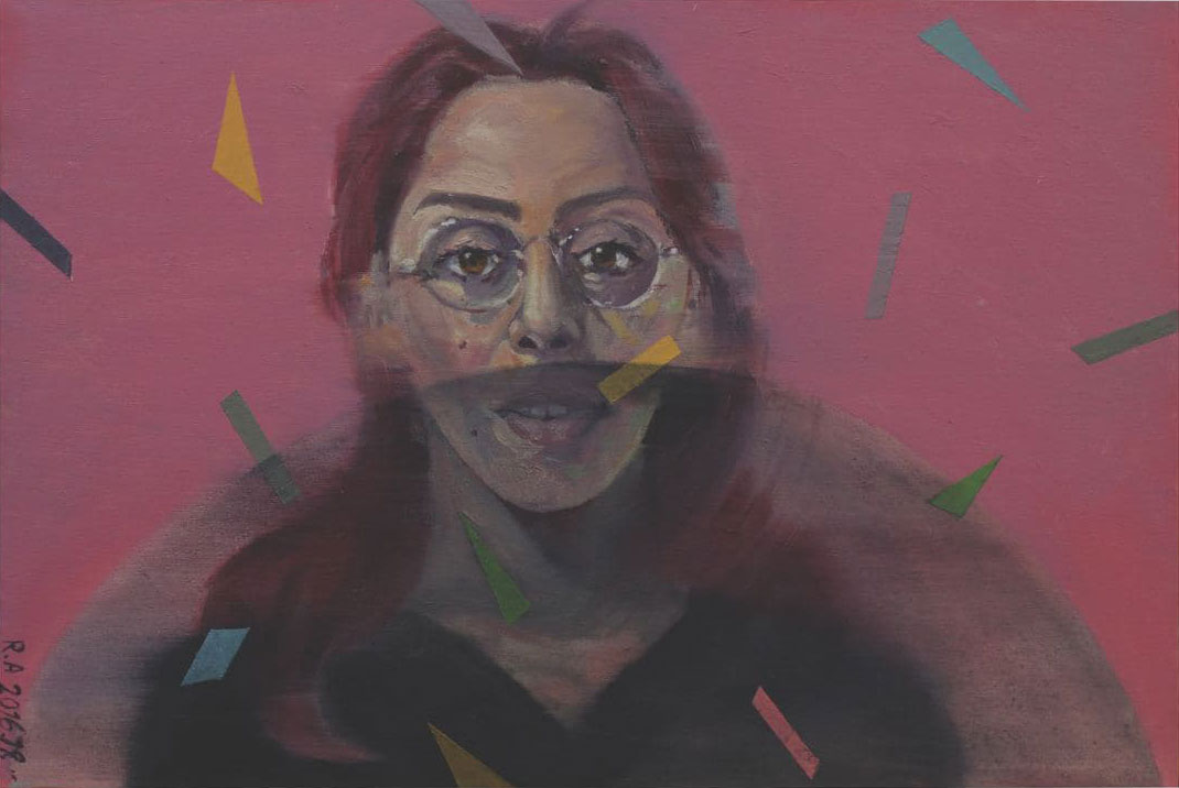 Reza Arabgari . Untitle . oil on canvas . 20*30cm. 2016-2018