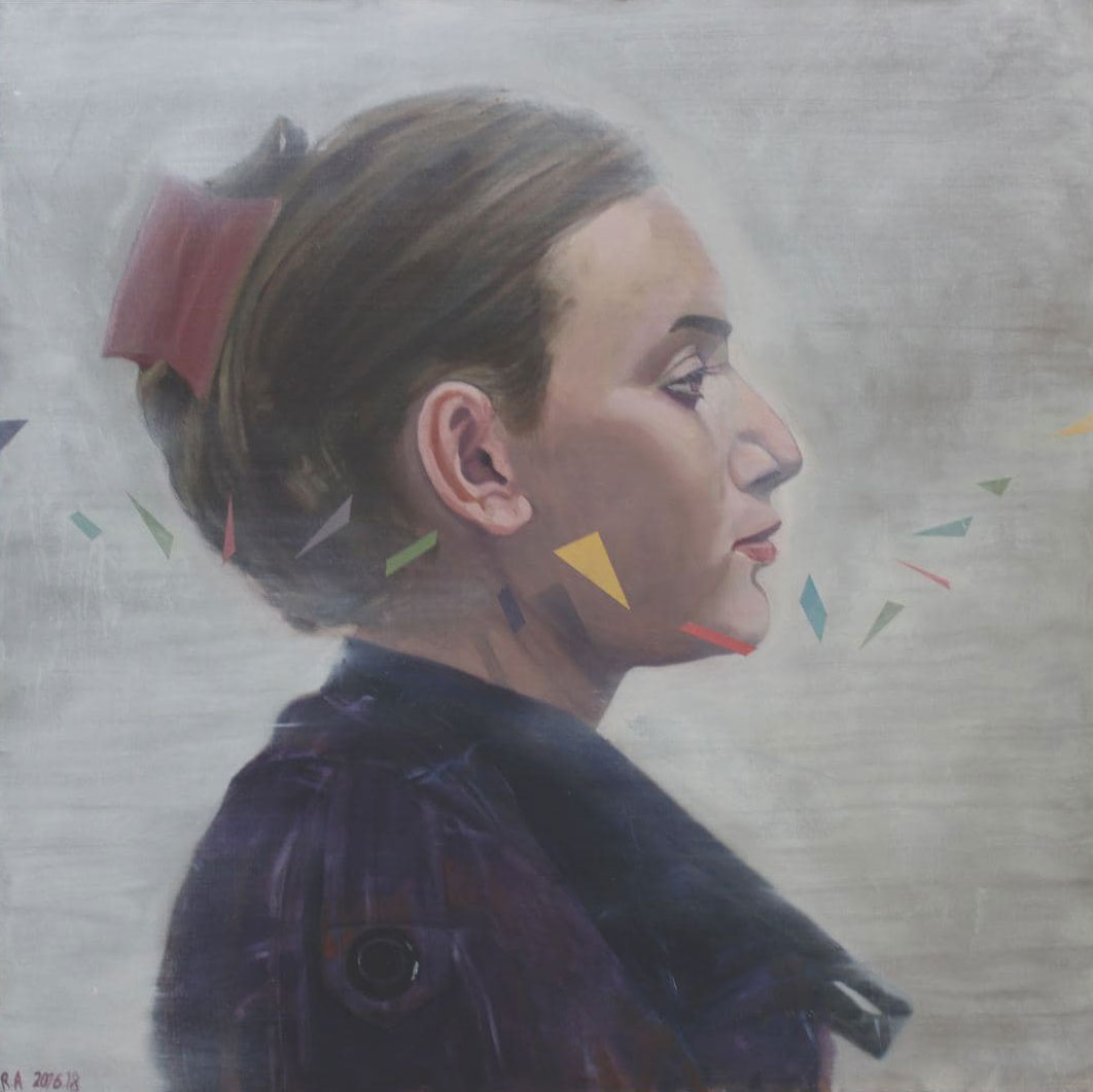 Reza Arabgari . Untitle . oil on canvas . 50*50cm. 2016-2018