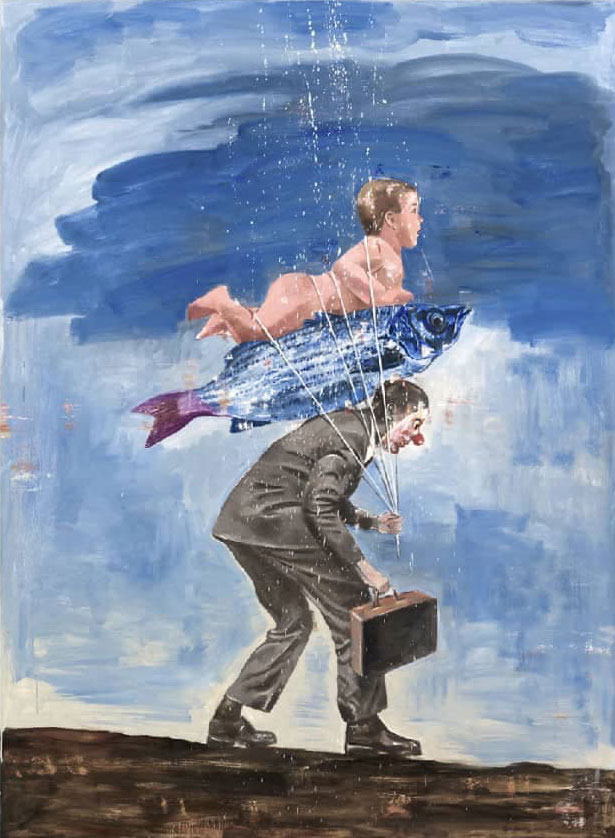 Nikzad Nodjoumi Silk Screen on Handmade Paper by  Foad Sharifi