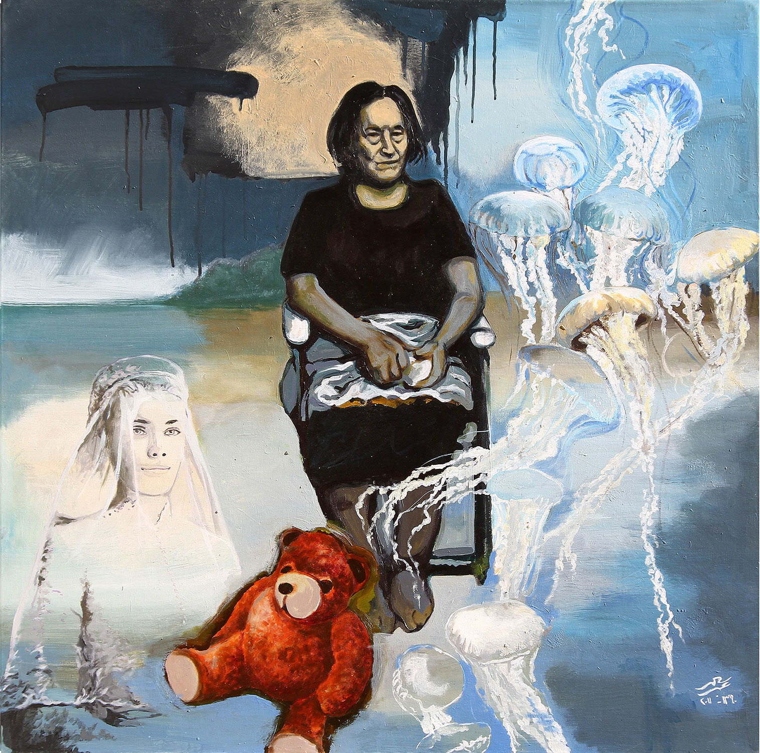 Unknow coast (No 1), Acrylic on canvas ,100 x 100 cm / 2011