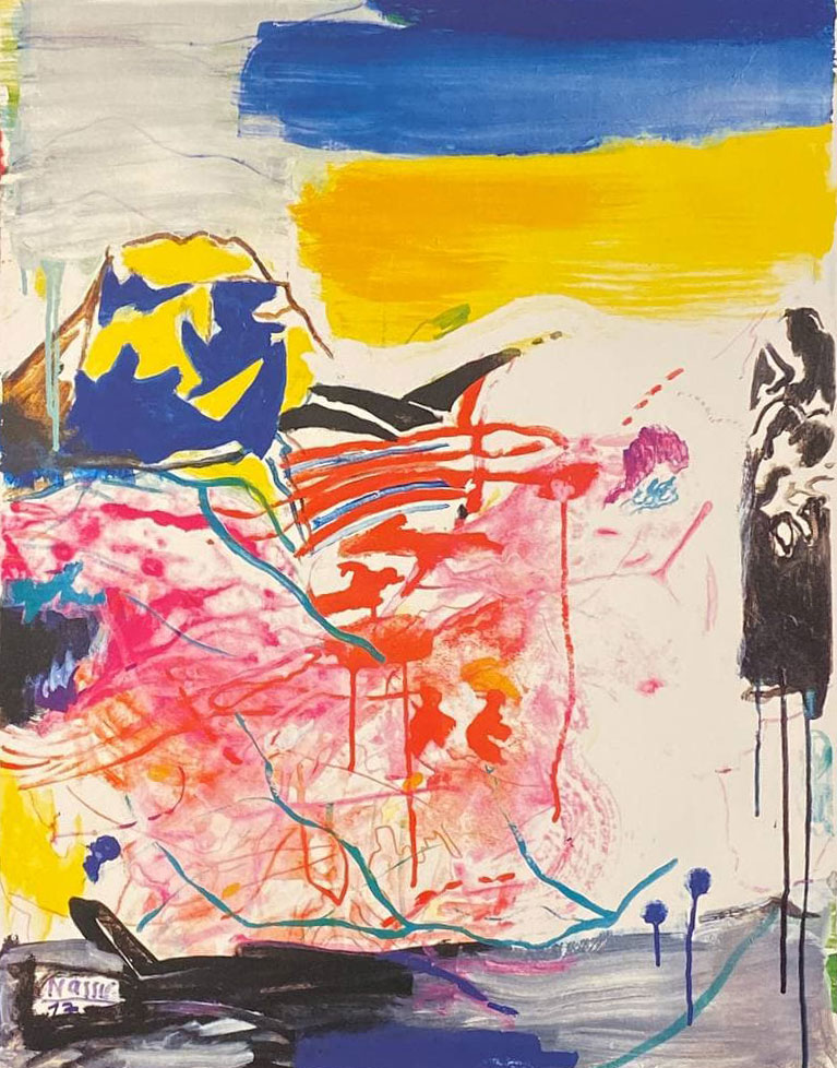 Ali Nasir  Silk Screen on Handmade Paper by Foad Sharifi